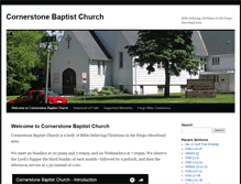 Tablet Screenshot of cornerstonebaptistfargo.org